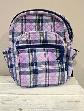 Vera Bradley Amethyst Plaid Mini Backpack
